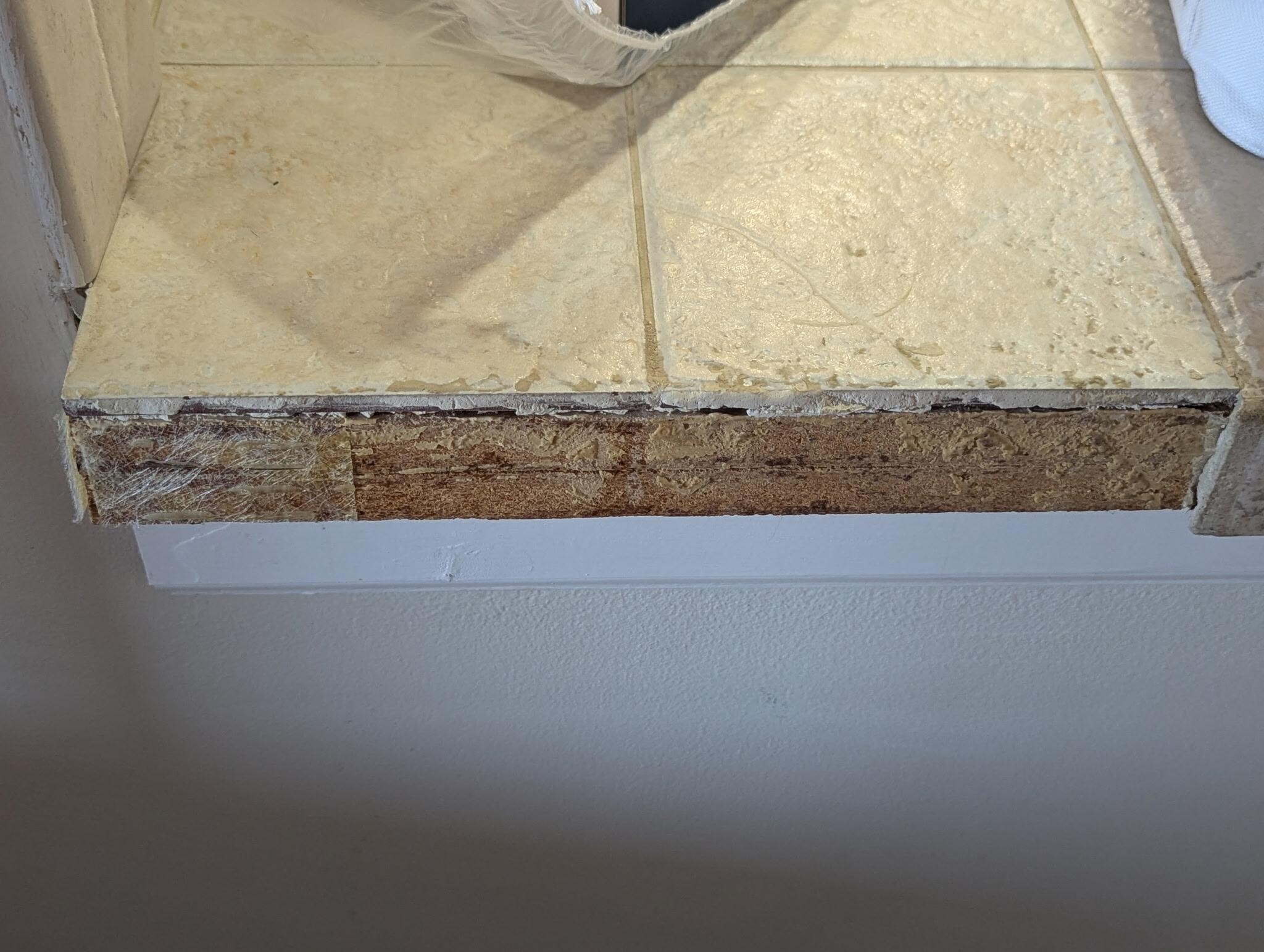 Missing tiles in kitchen
