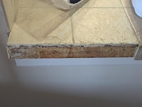 Missing tiles in kitchen
