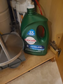 Only some of the dishwasher detergent provided