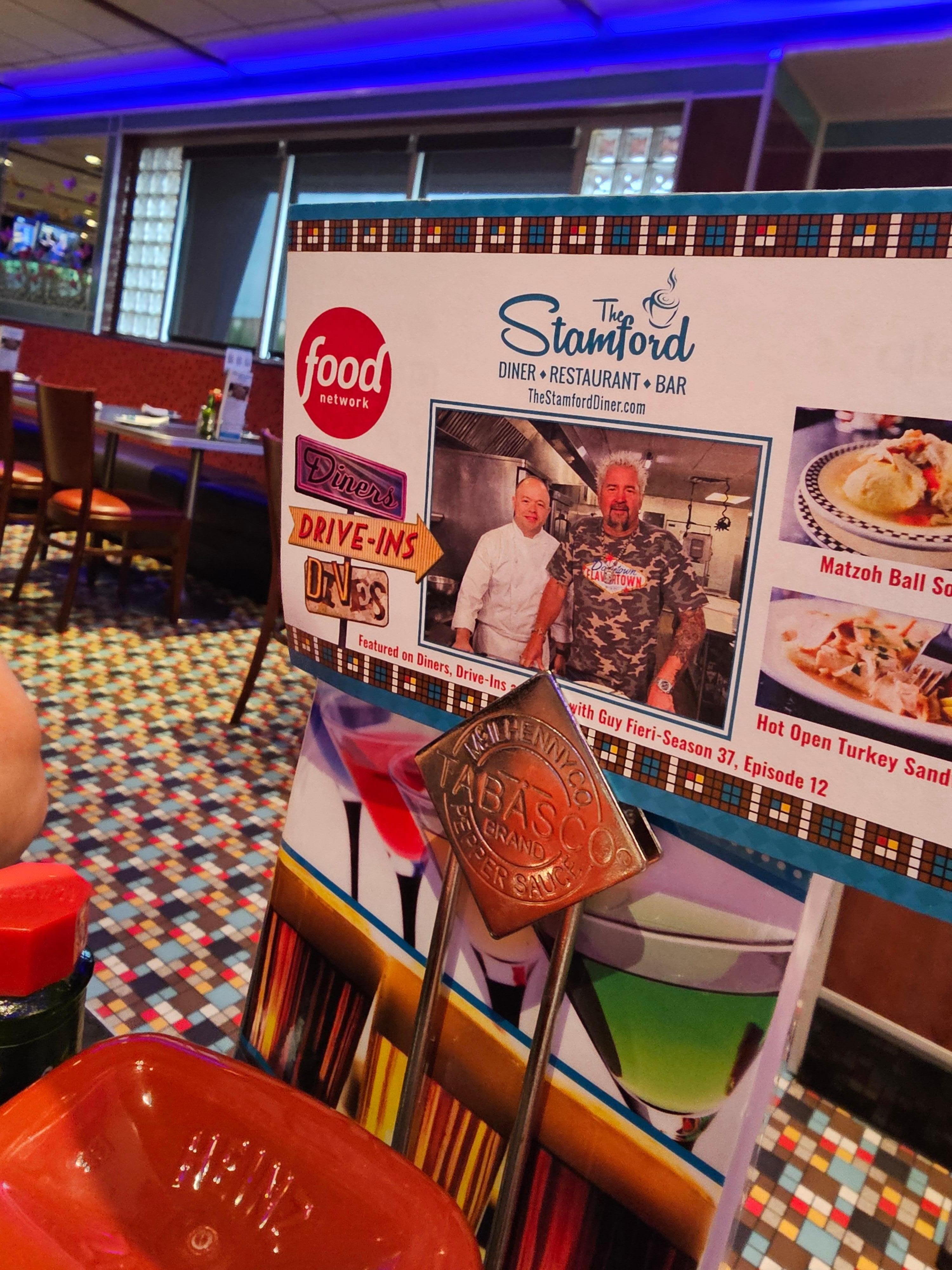Attached diner was visited by guy fieri