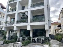 Front of hotel just up from the harbour