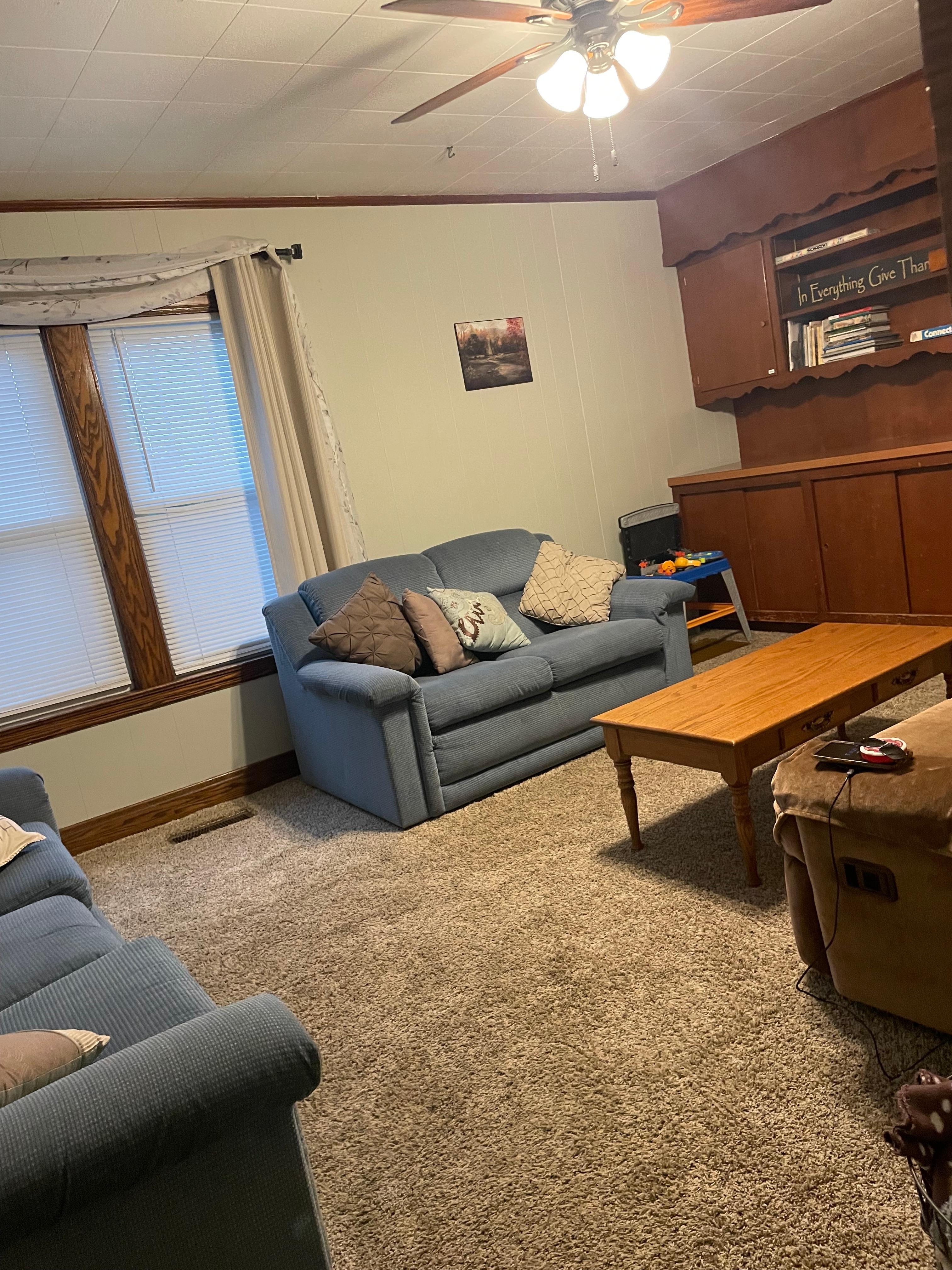 The livingroom where the toys are kept. Picture taken by nephew age 7. Love that kid