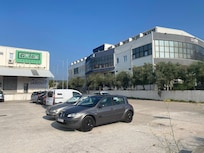 The outside of the hotel and surrounding buildings