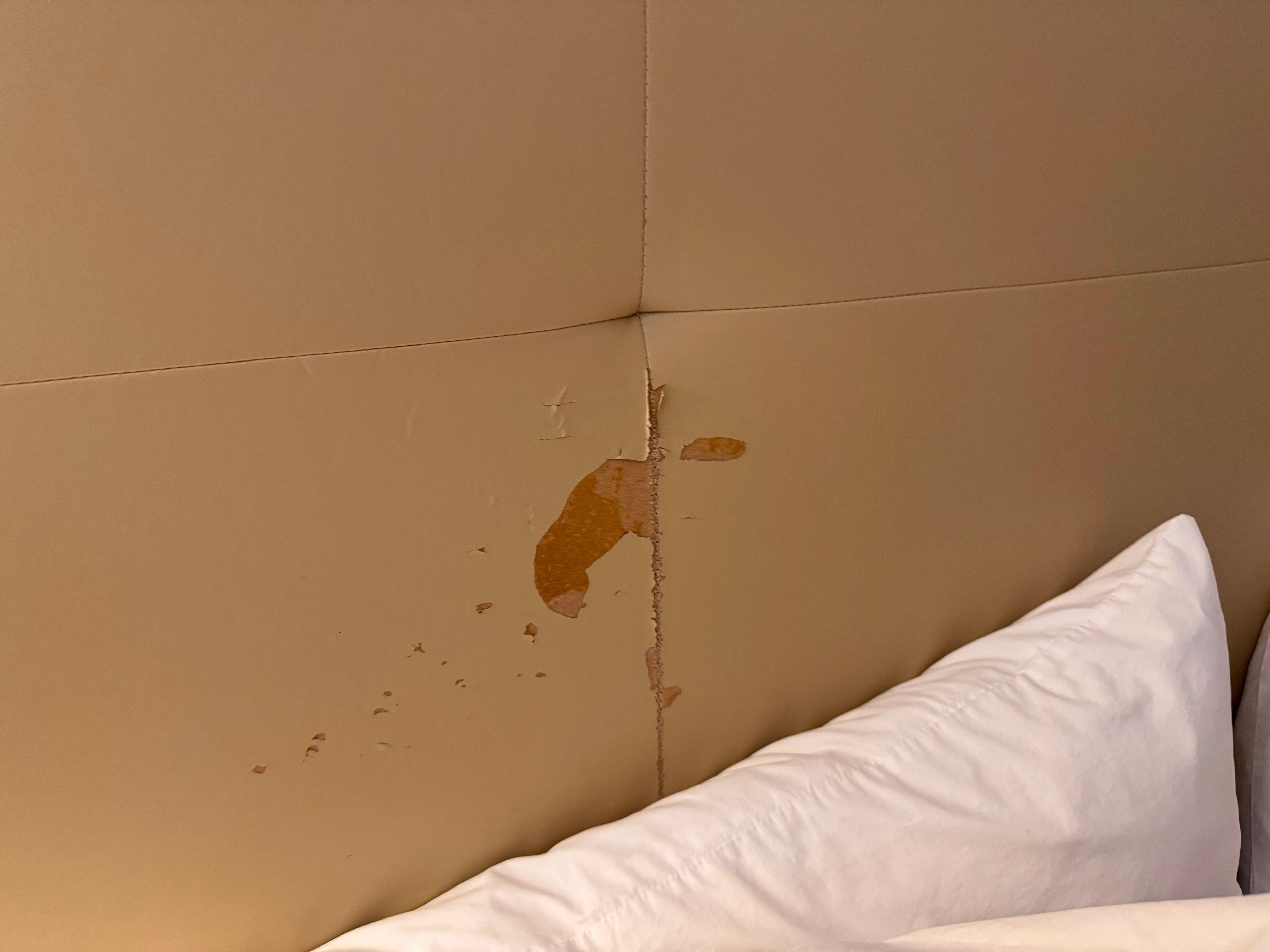 Headboard torn