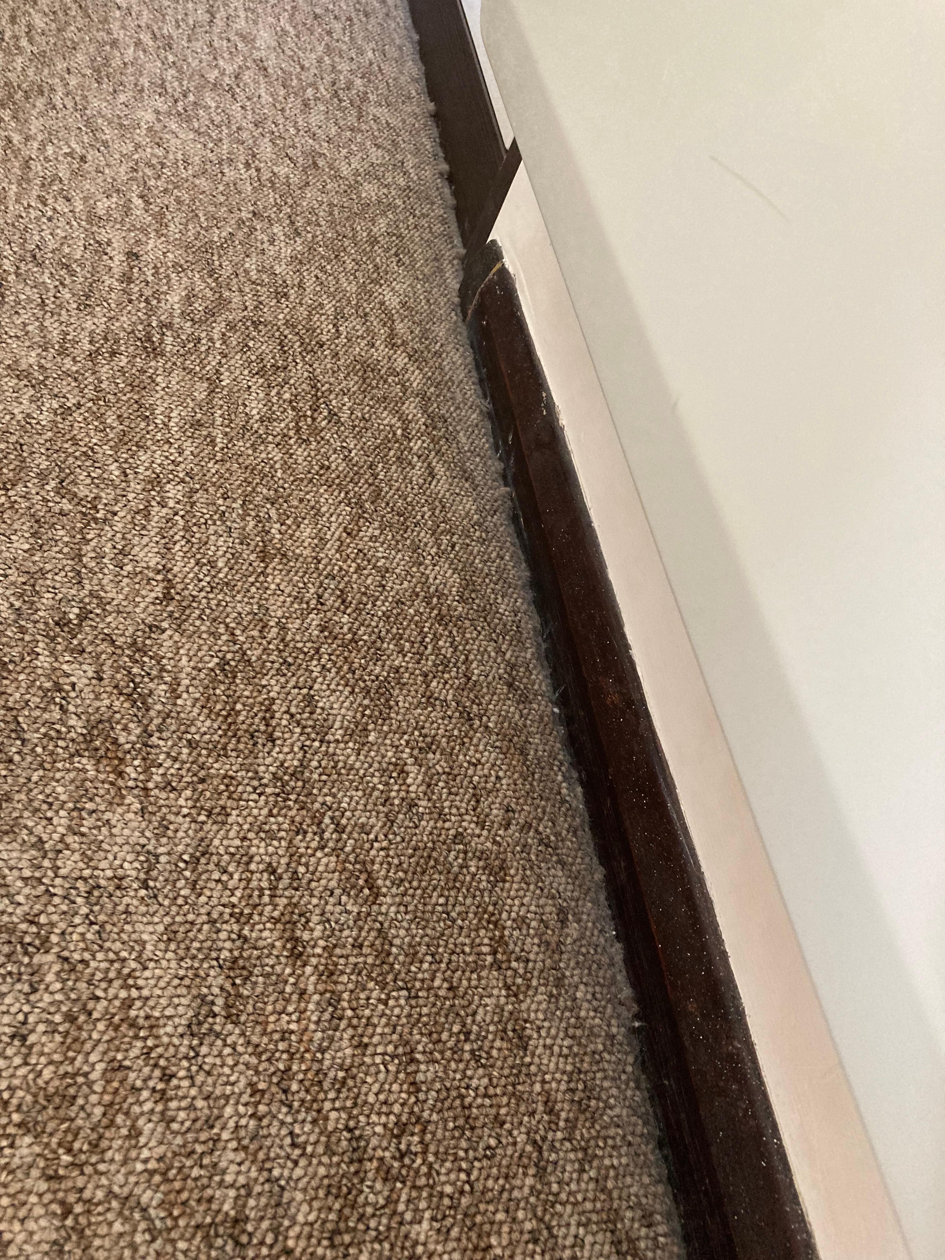 Dust all around the edges of the carpets-this is the main bedroom