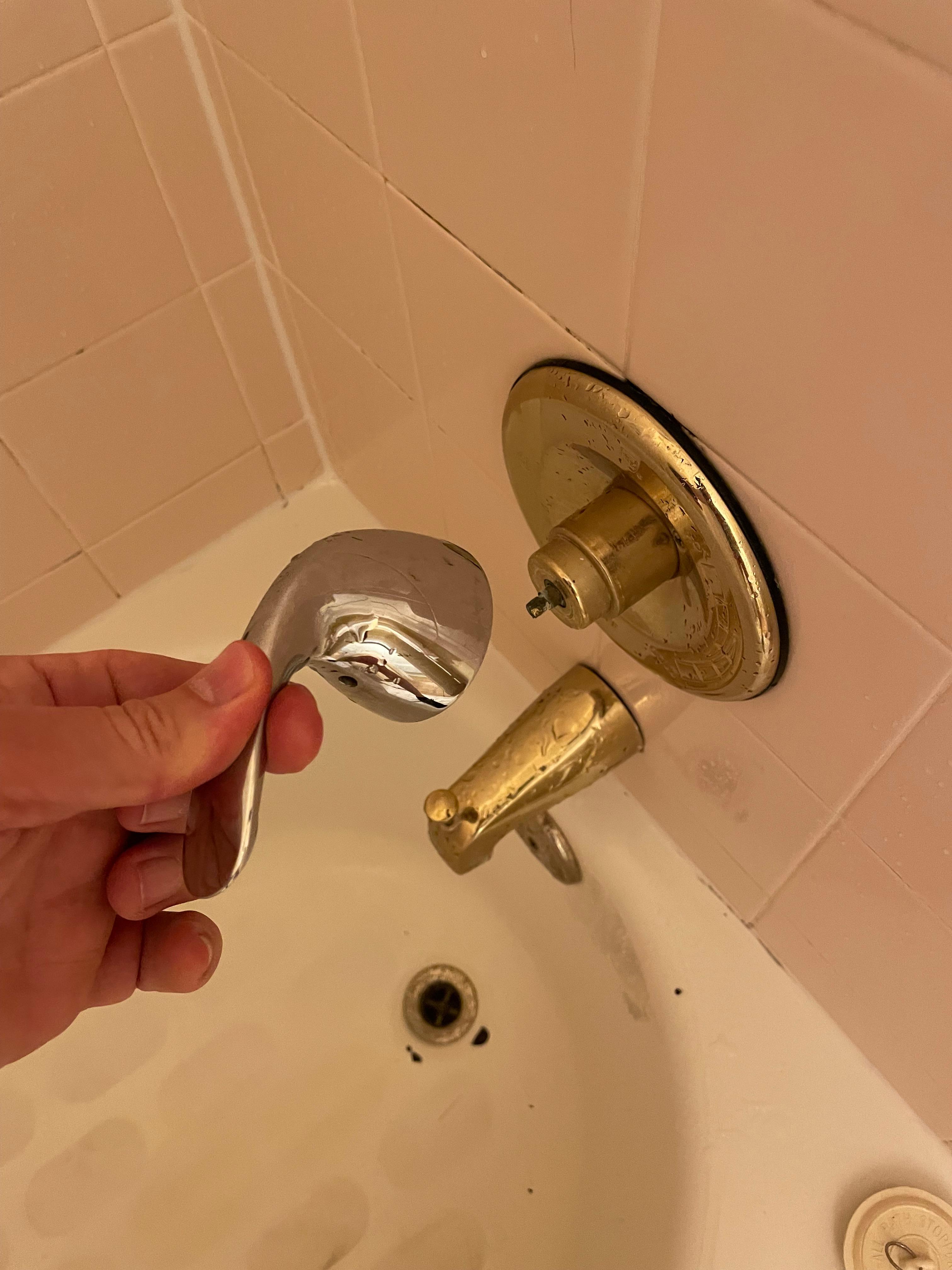 Broken shower handle.  Only one shower in the entire unit.  