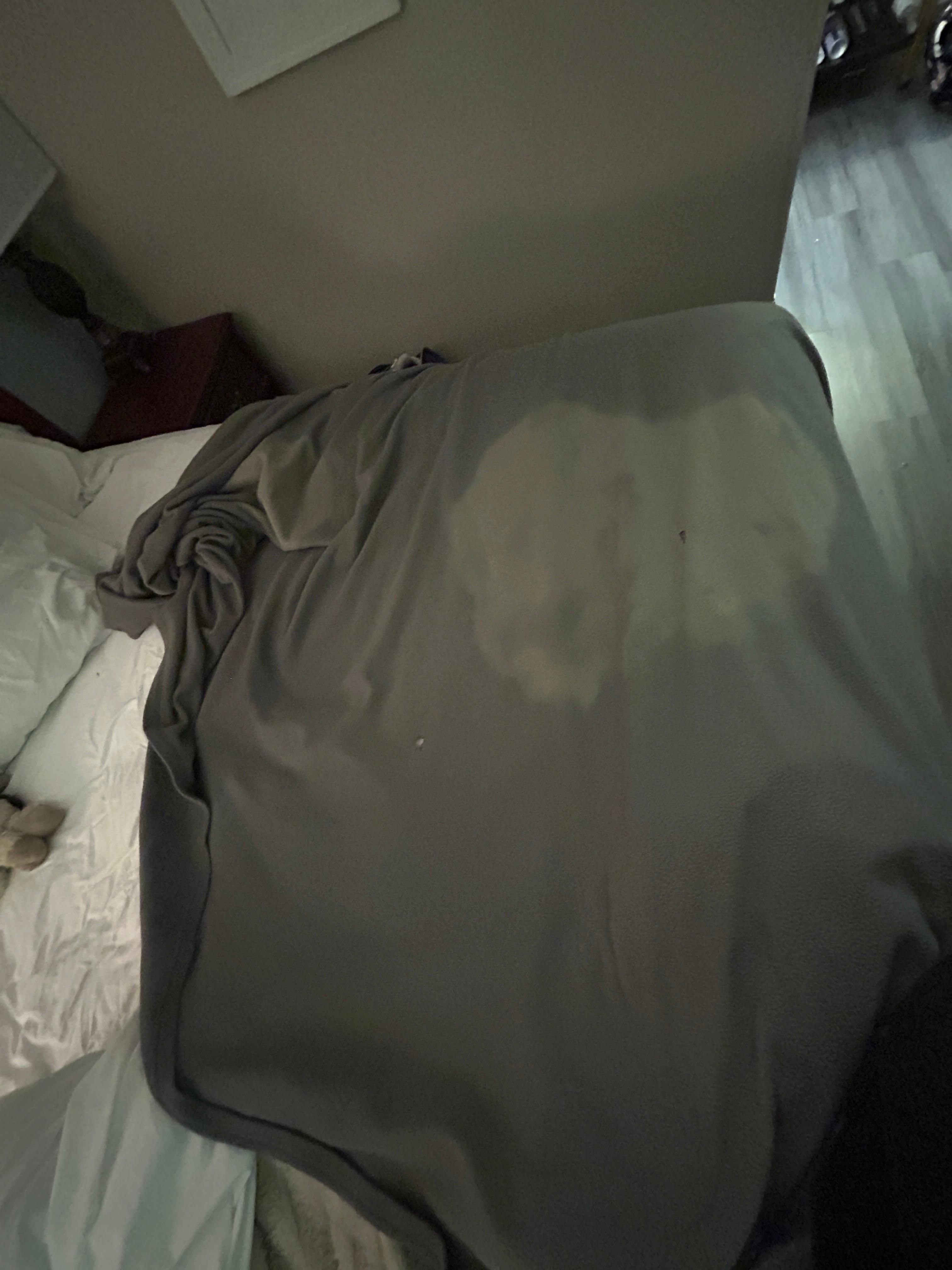 Looks like they bleached a stain out idk 