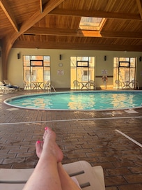 Relaxing poolside