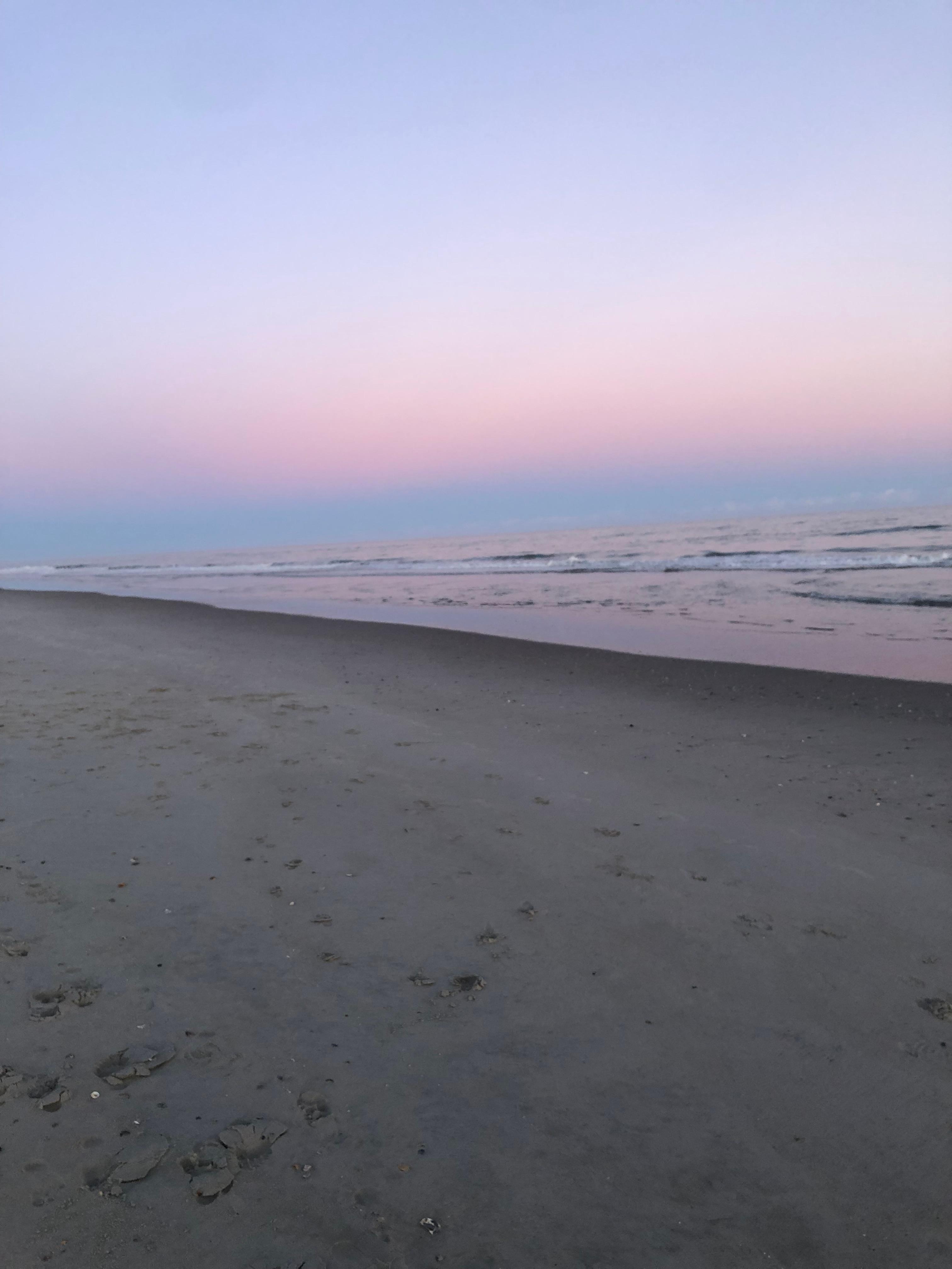 Evening sky on the beach.