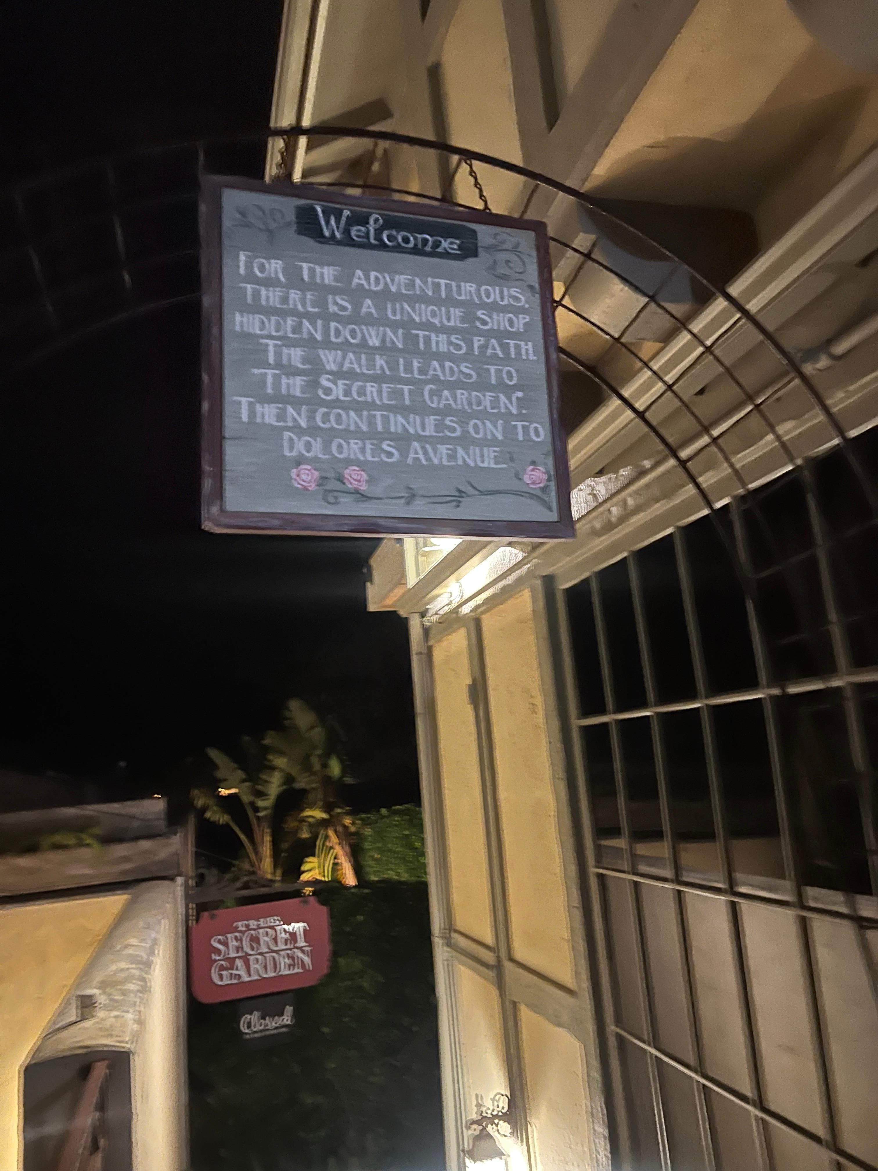 Book store secret garden right next door 