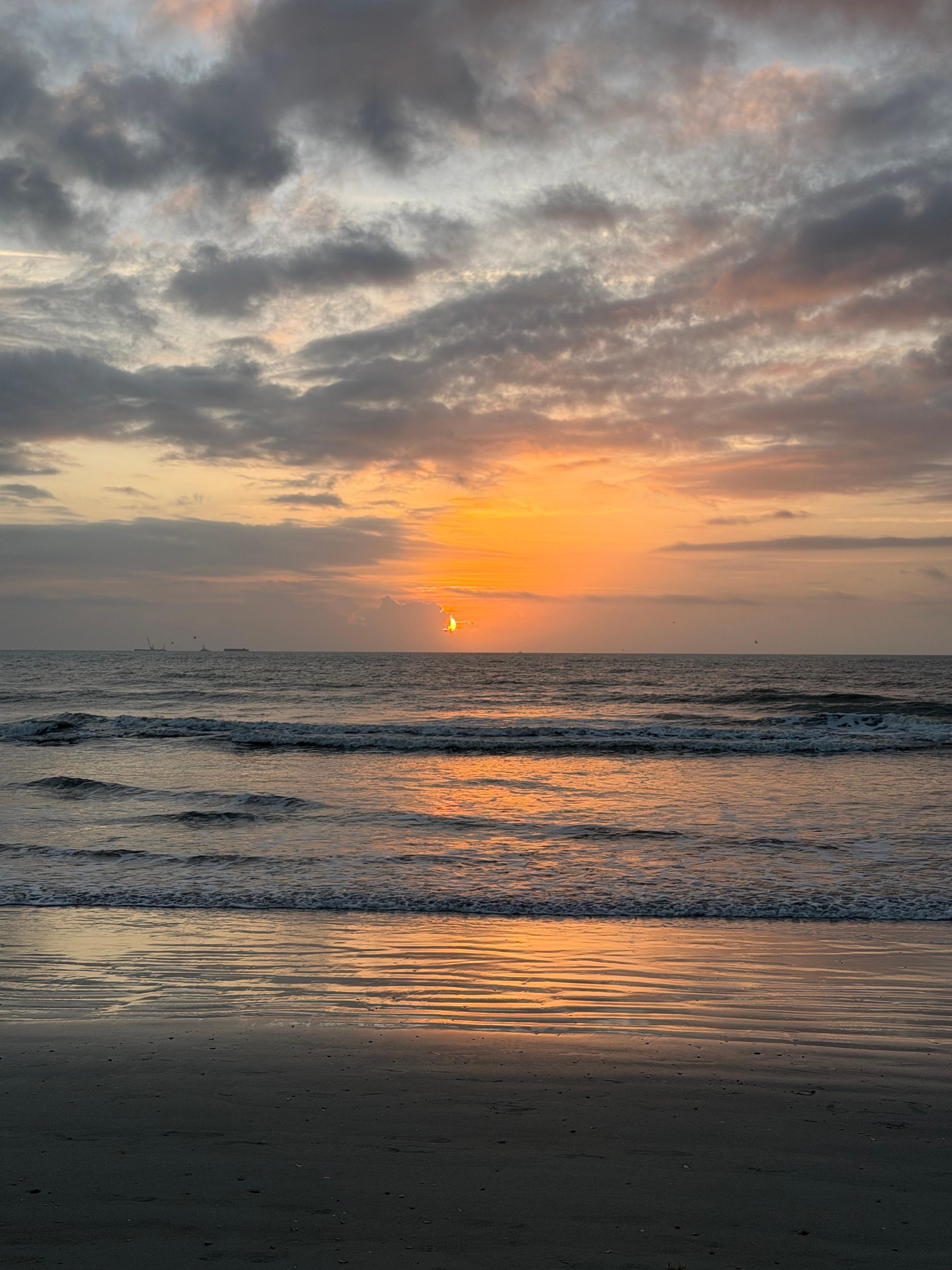 Sunrise walk on the beach.