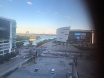 Biscayne Bay, Ferré Park, and Kaseya Center from 8th floor