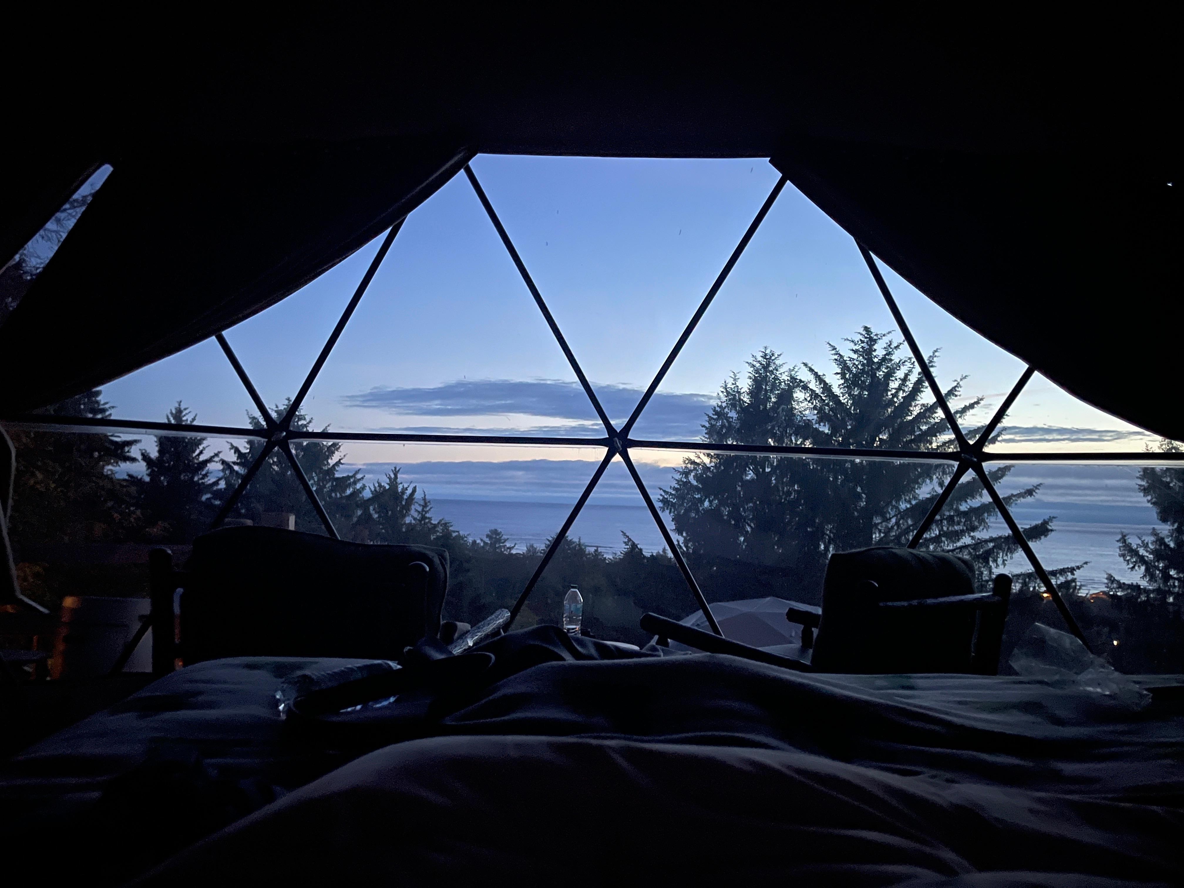 At night - bedside view. 