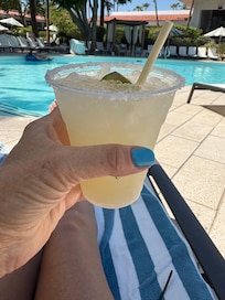Margarita by the pool was delicious!