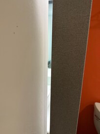 Bathroom door gap