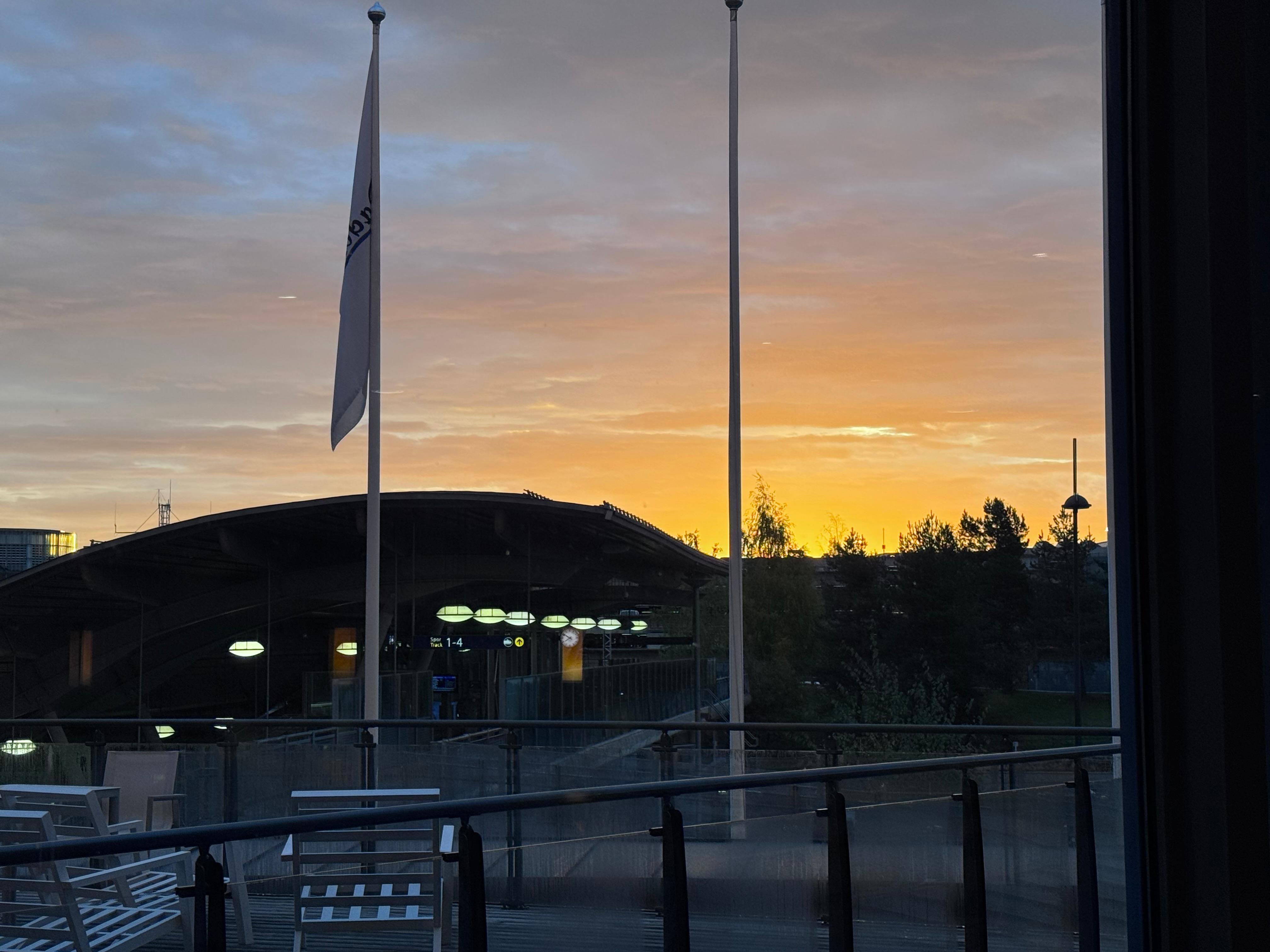 Sunrise at breakfast. 