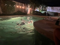 Night swims were a must in the heated pool.
