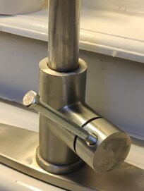 bolt-rigged kitchen faucet
