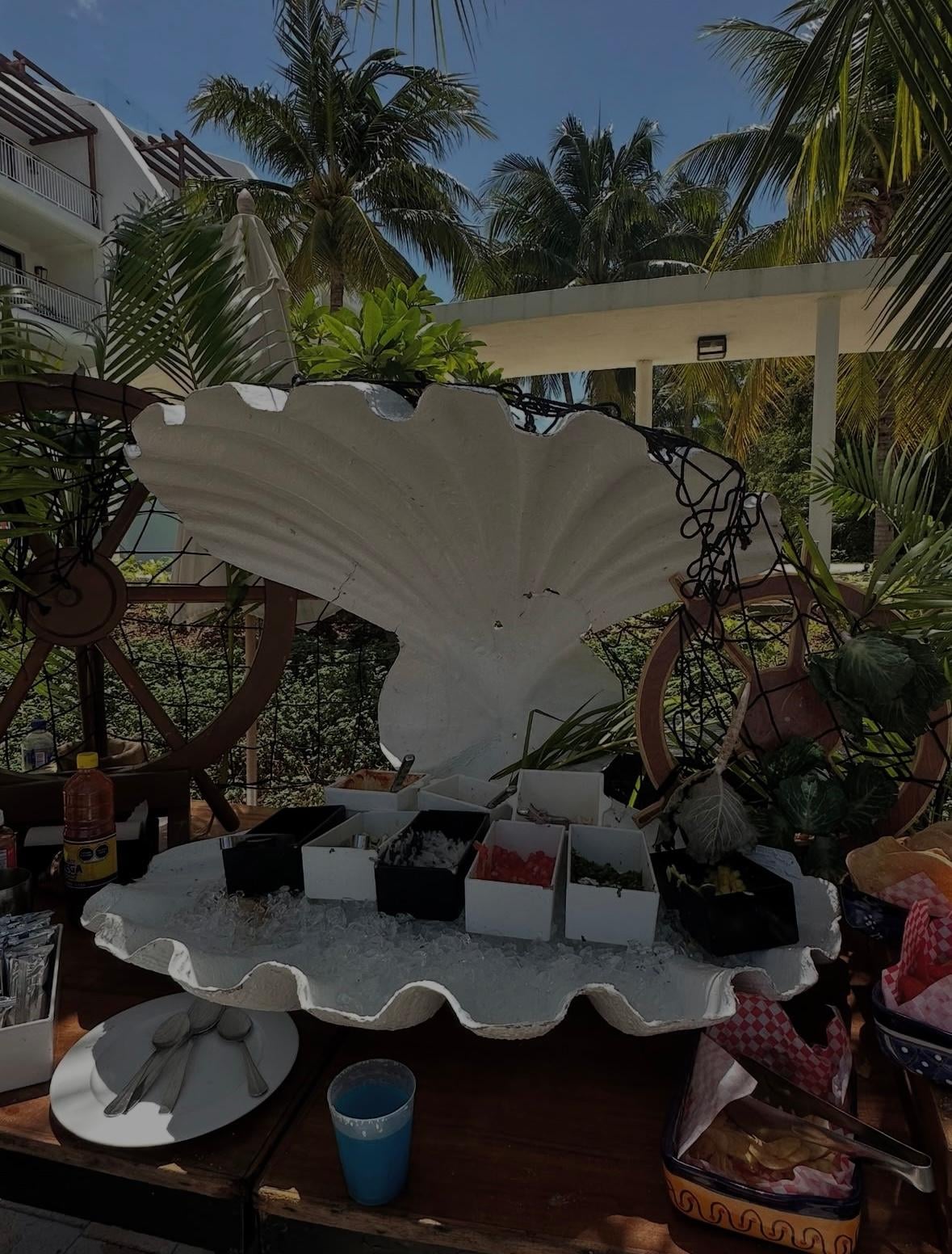 Taco bar by the el beso pool