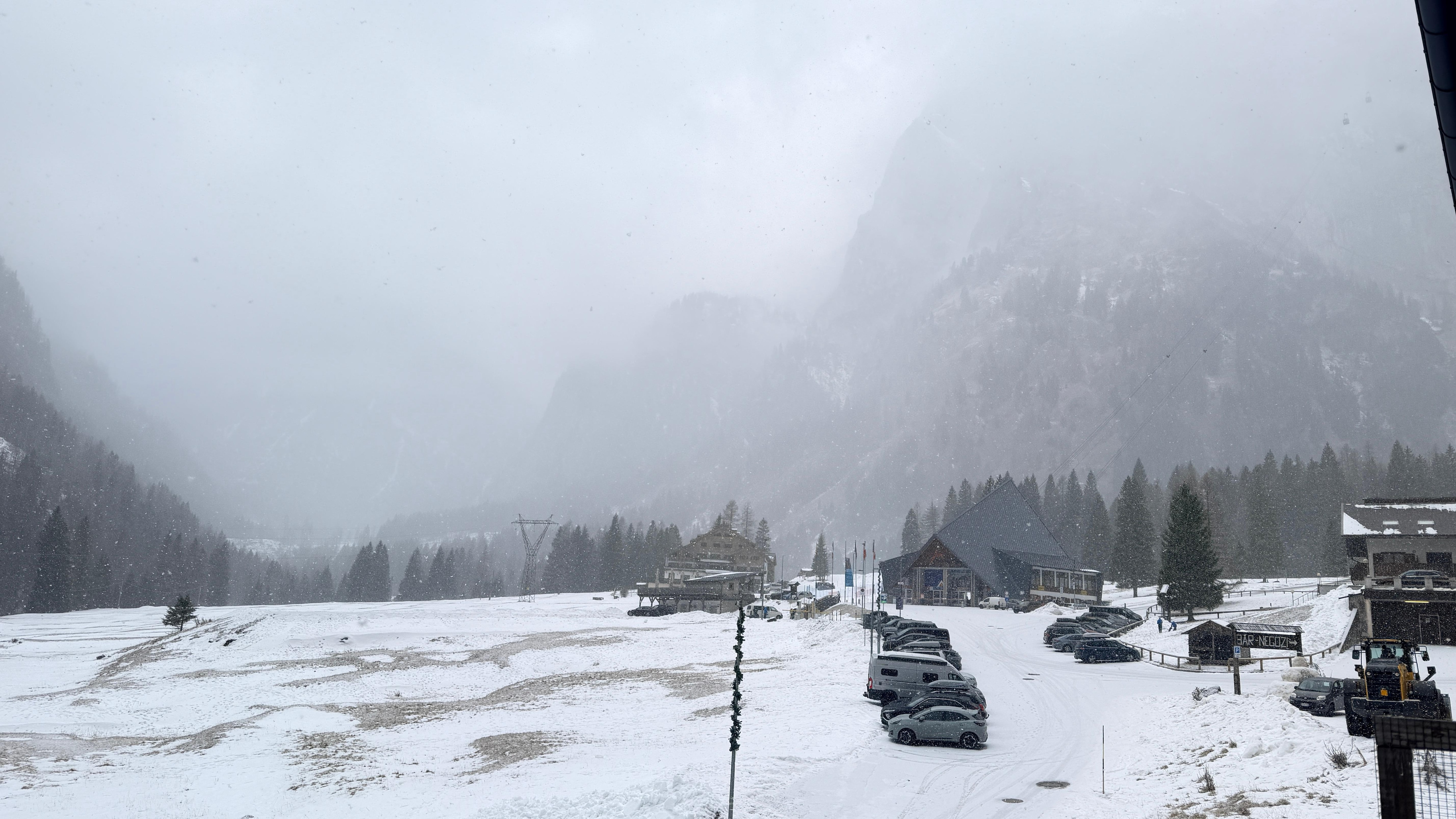 View of the Lift facility and parking lot from the front. 