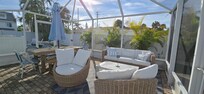 The screened patio