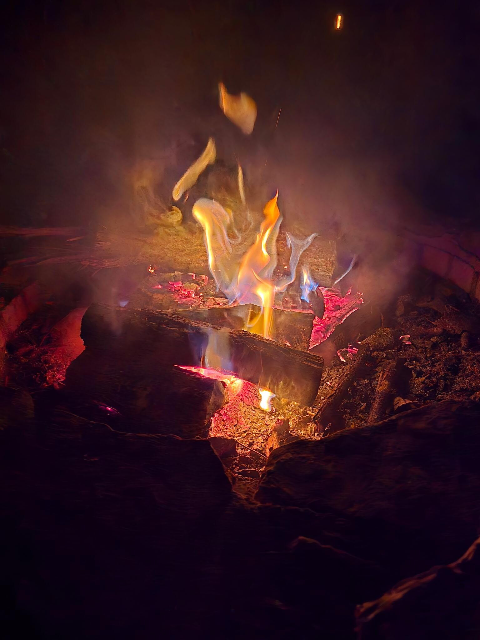 The fire pit was also nice while listening to the water