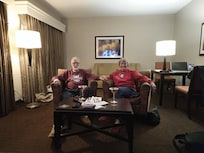 Living room in room 208