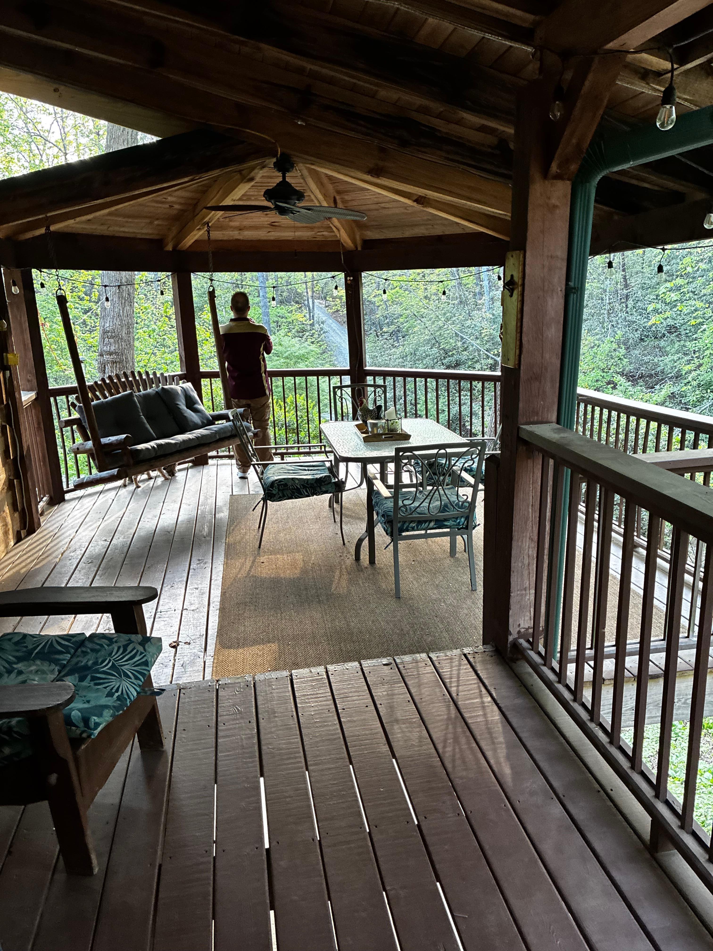 Amazing view from large, covered deck