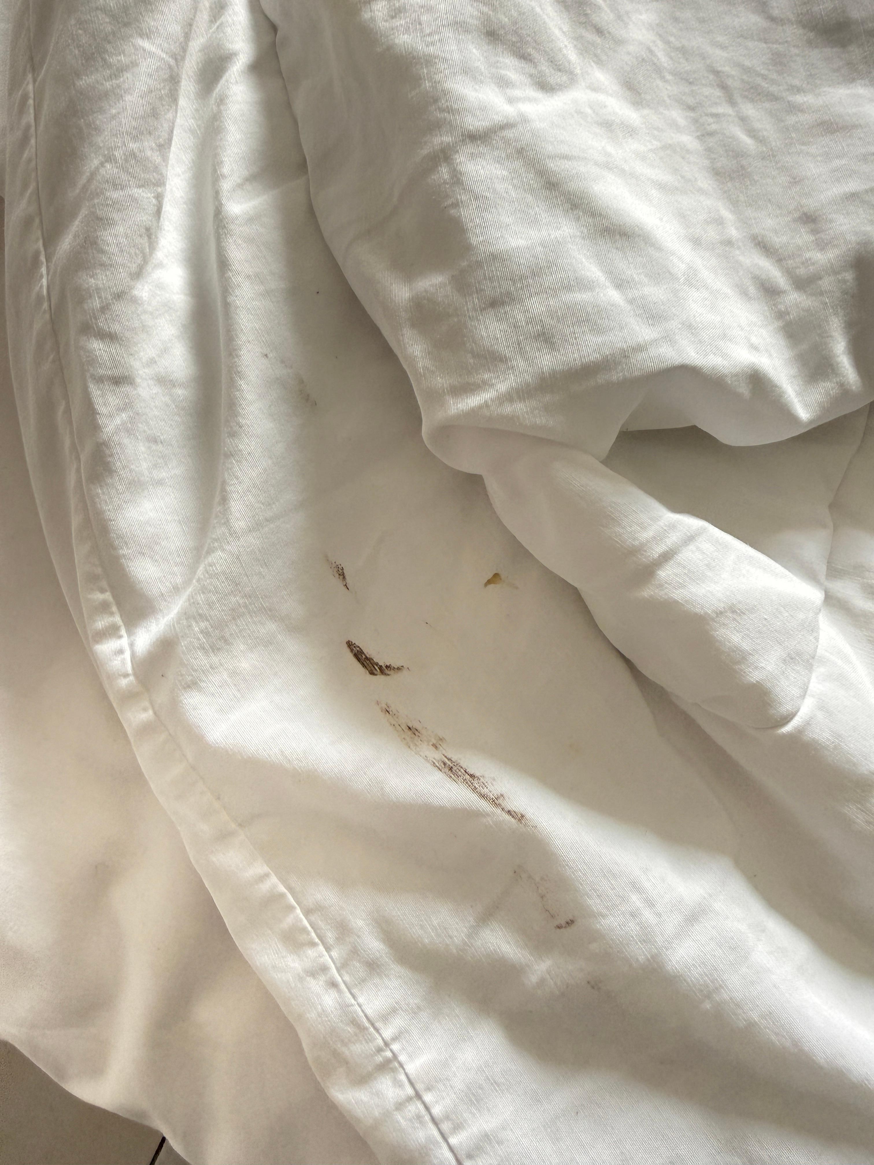 Les draps étaient tellement salles