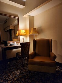 Comfortable chair and makeup space