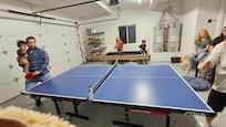 Garage with ping pong and pool tables