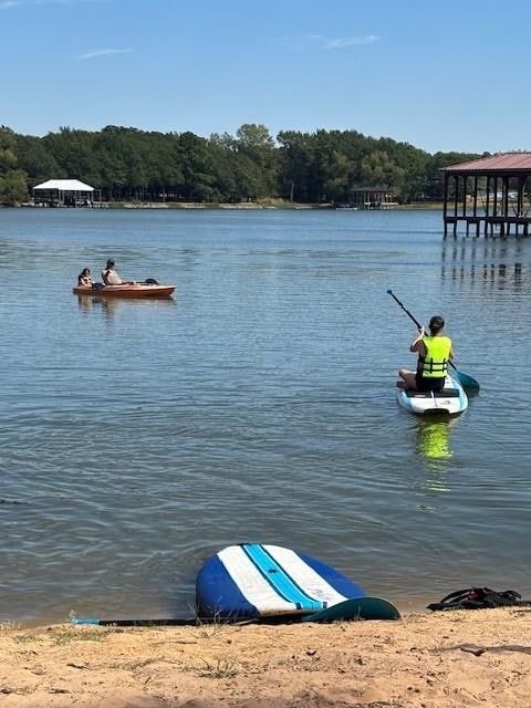 The two paddle boards, and two kayaks were the perfect fit for our group. And the quiet cove was great for those learning to stand on those boards.