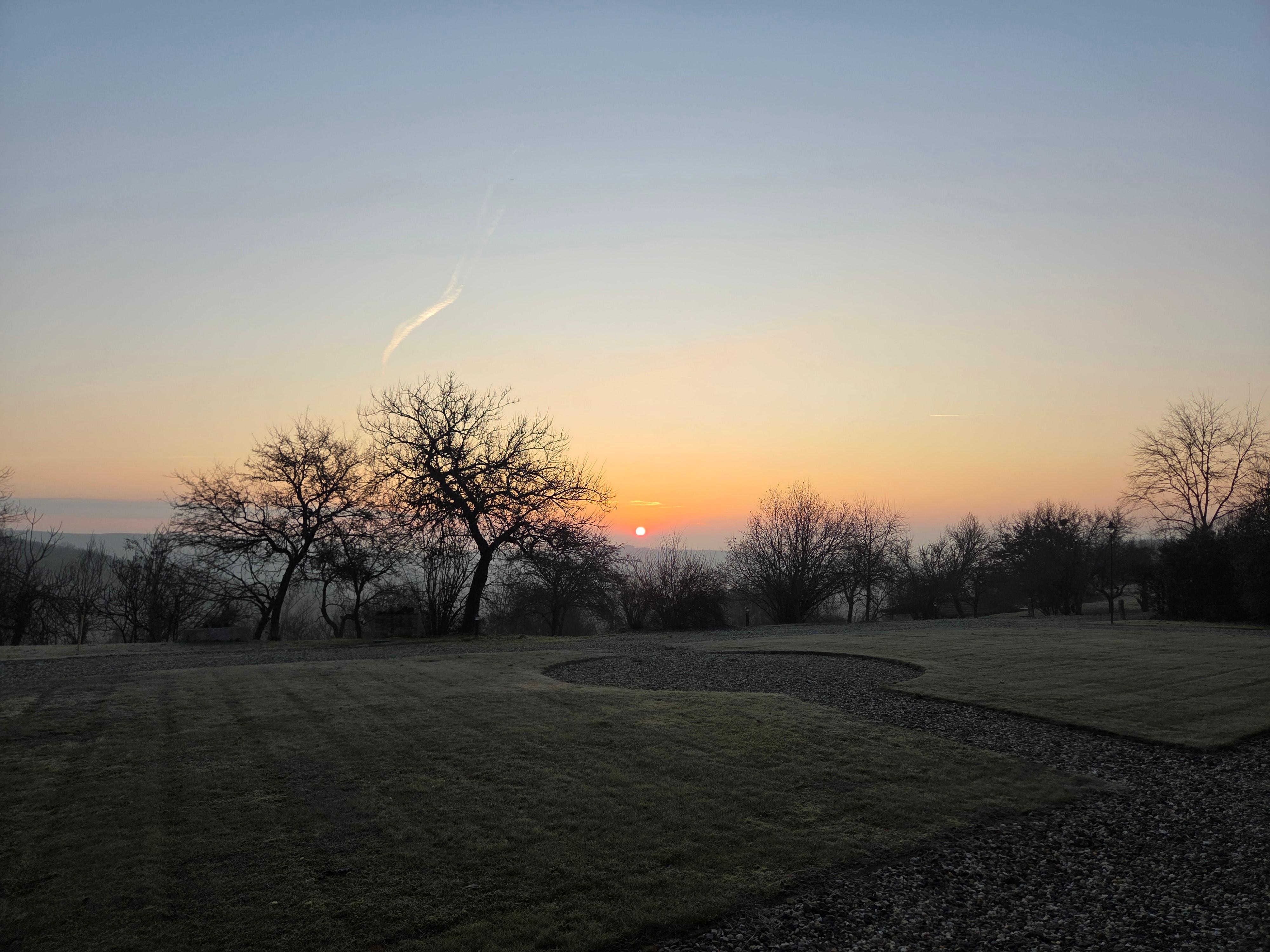 Sunrise is perfect here in winter