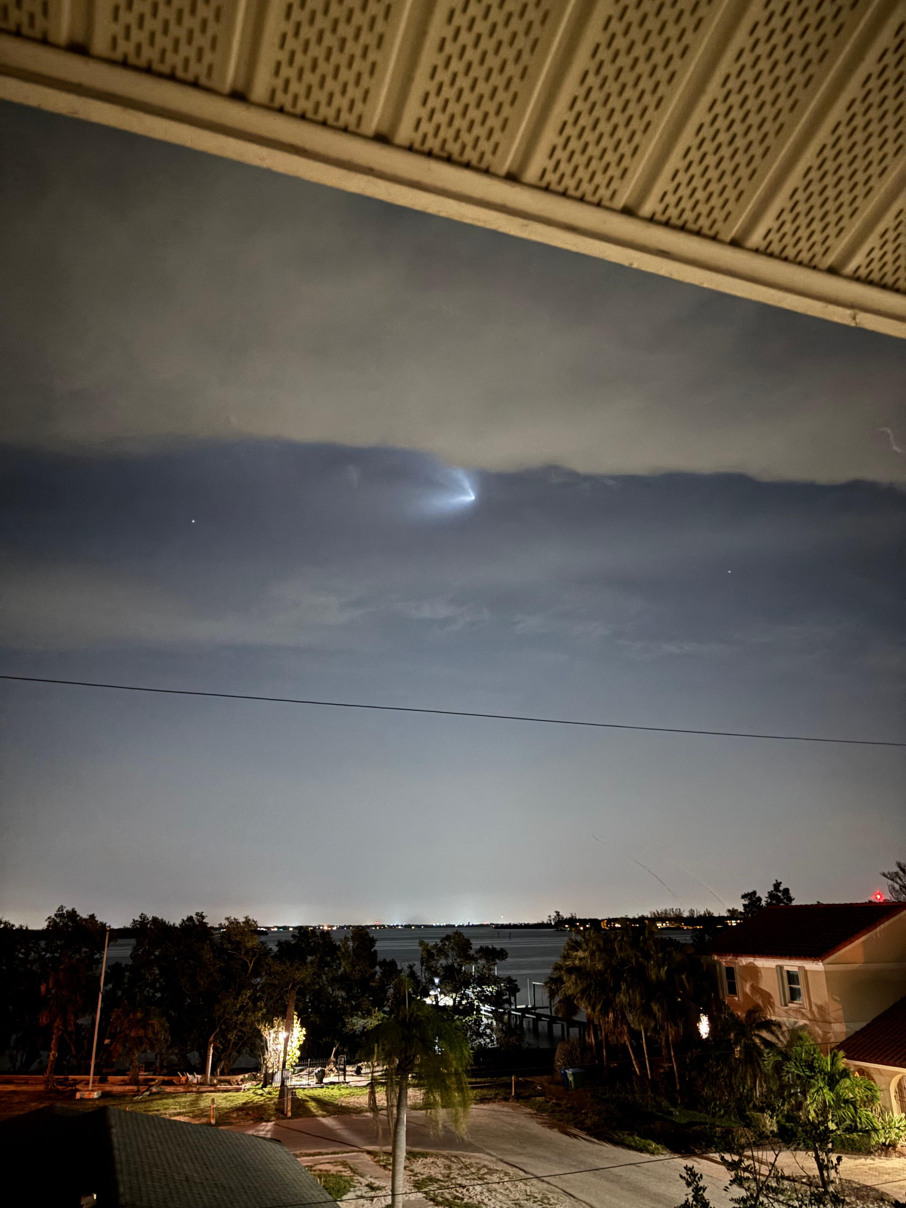 Saw a SpaceX launch from the porch