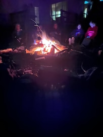 Great fire in the fire pit!