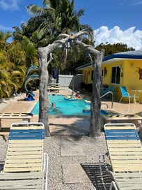 Looking back at rental from dock