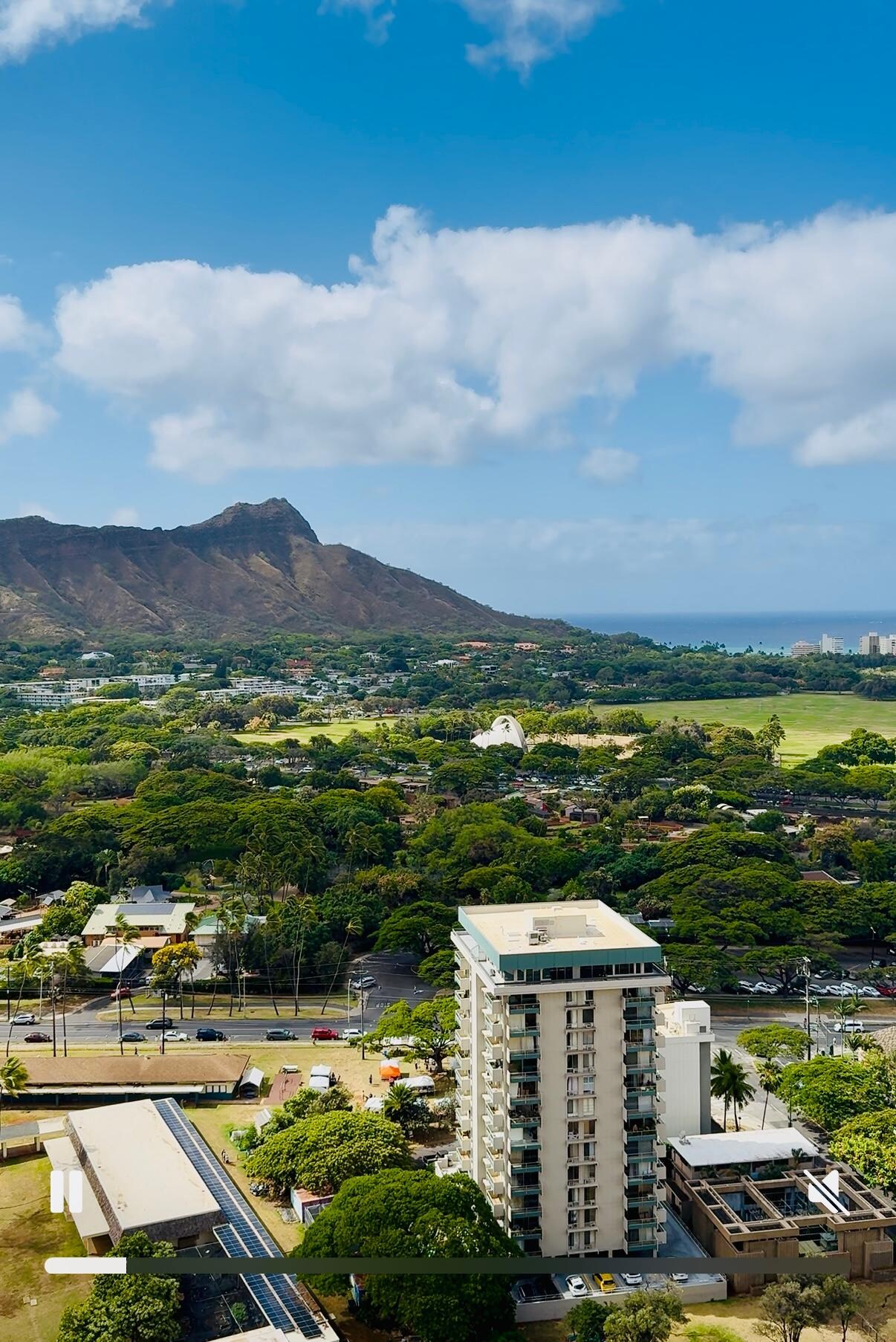 View of Diamond Head from balcony.