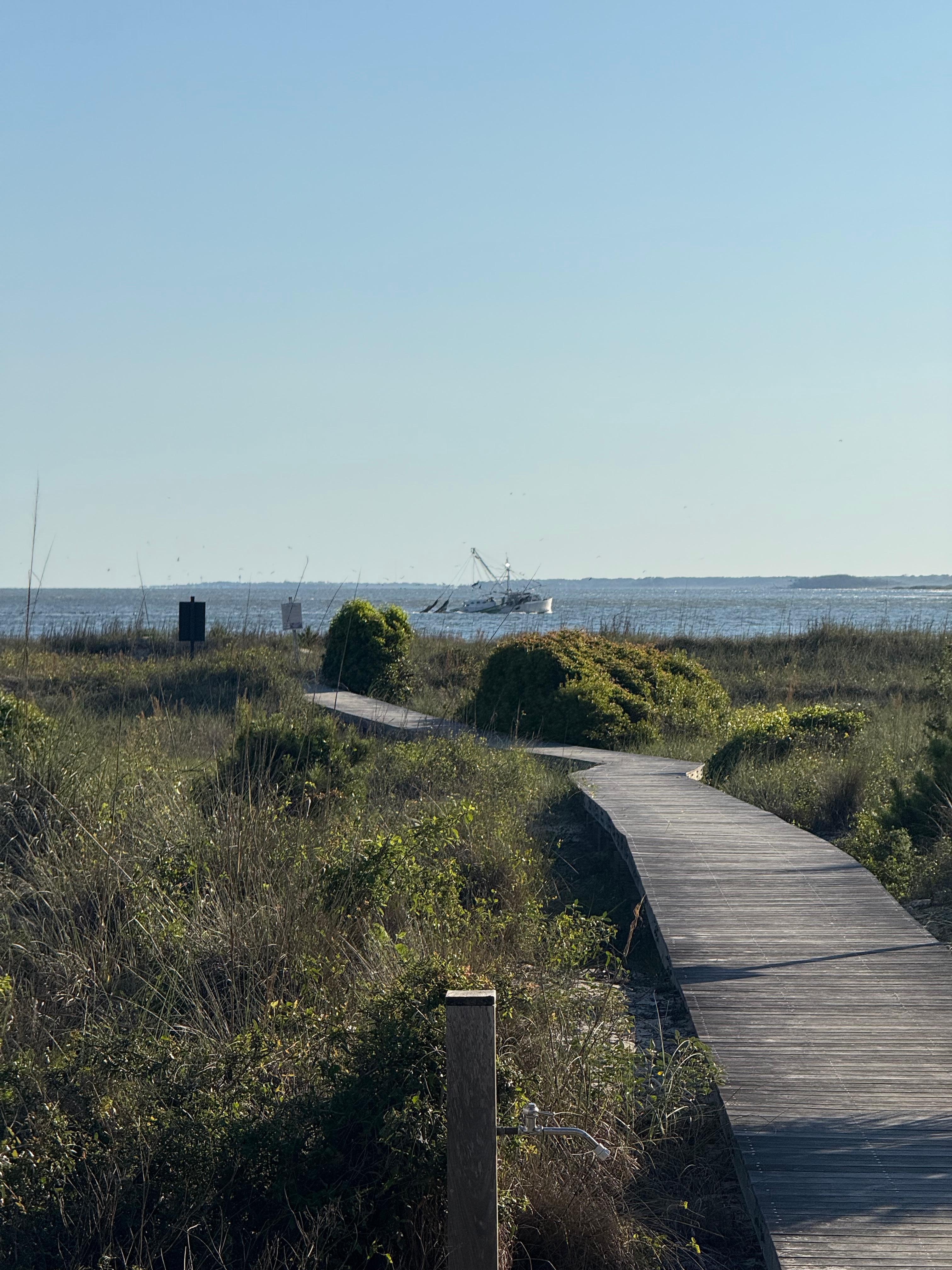The walk to the ocean. 