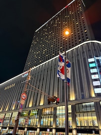 Hotel on top of another building