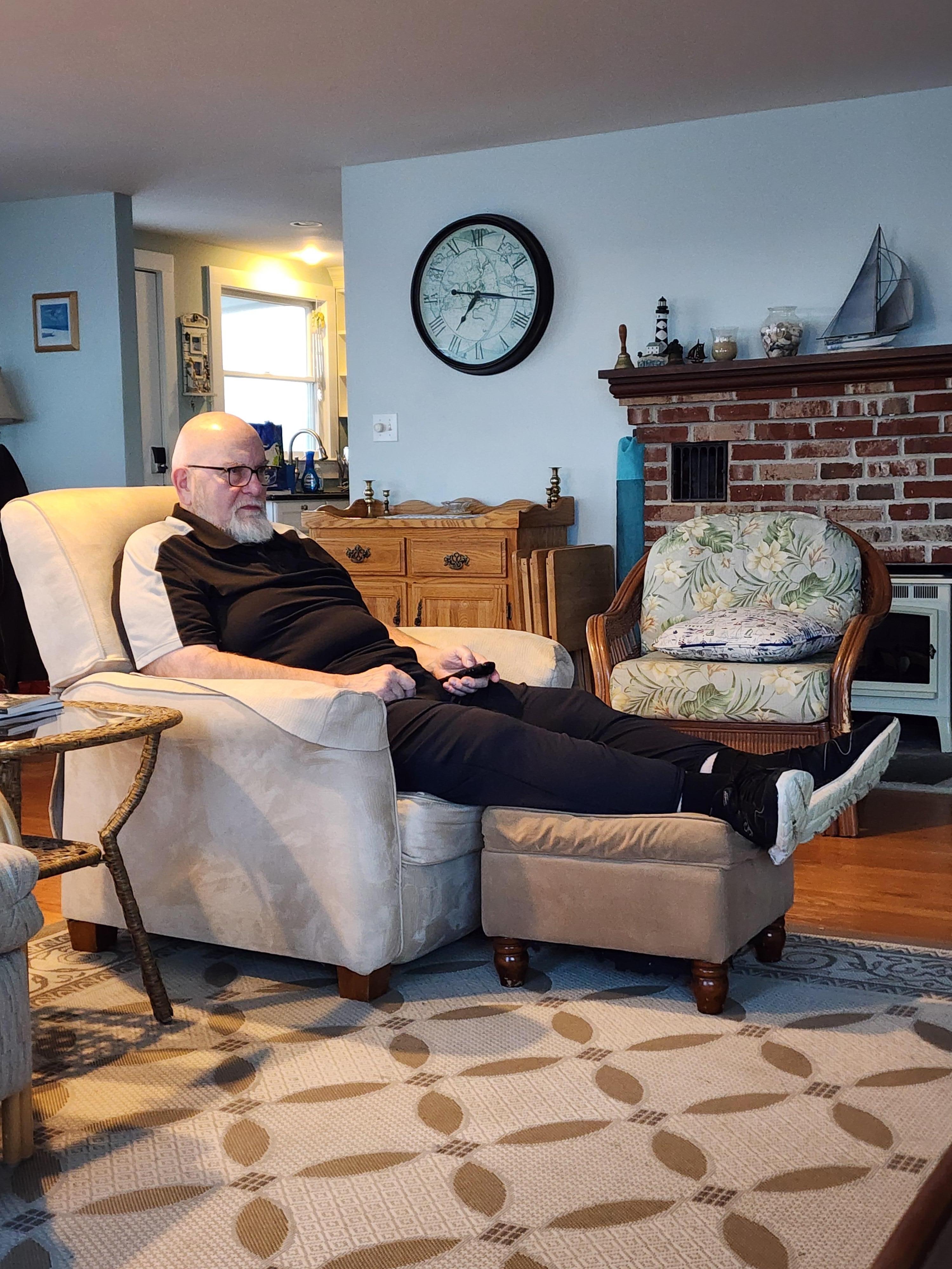 Pop-pop relaxing. 