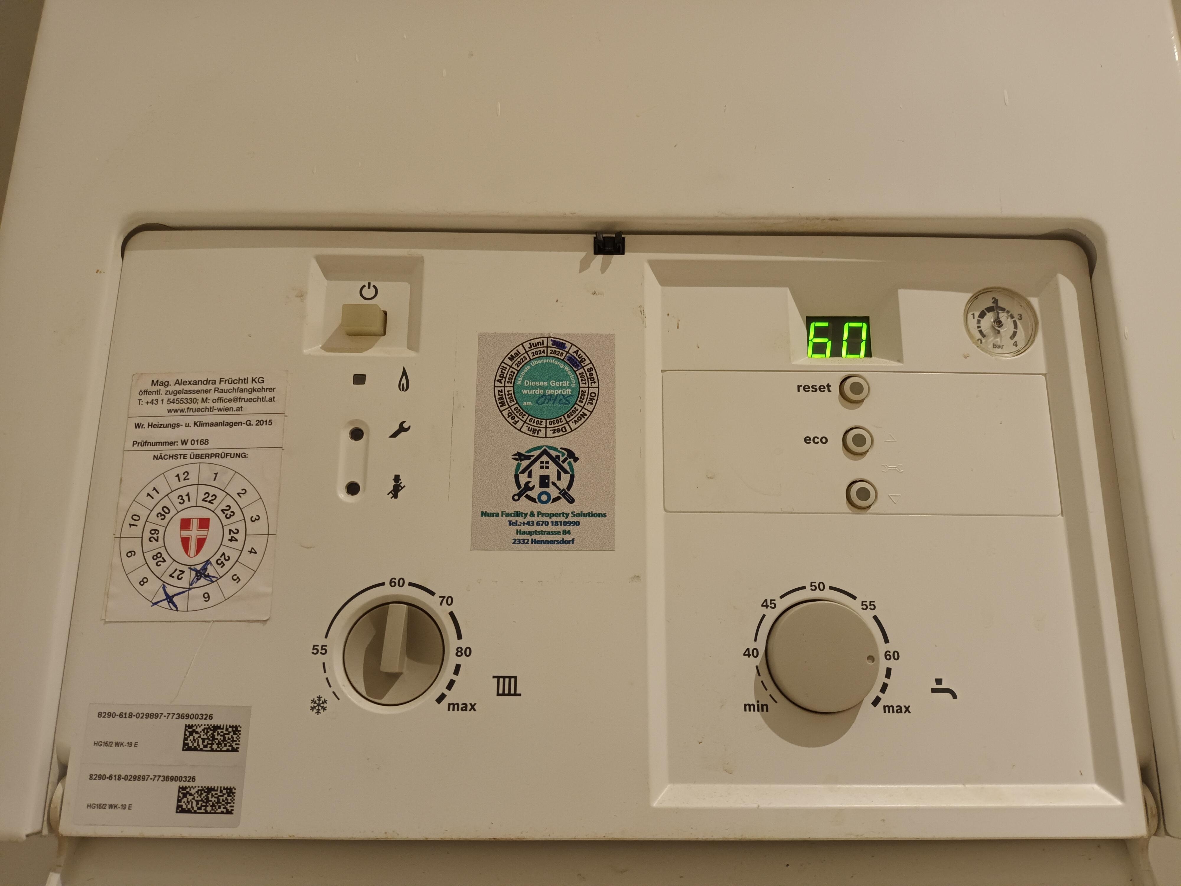 The water heater also turned to full.