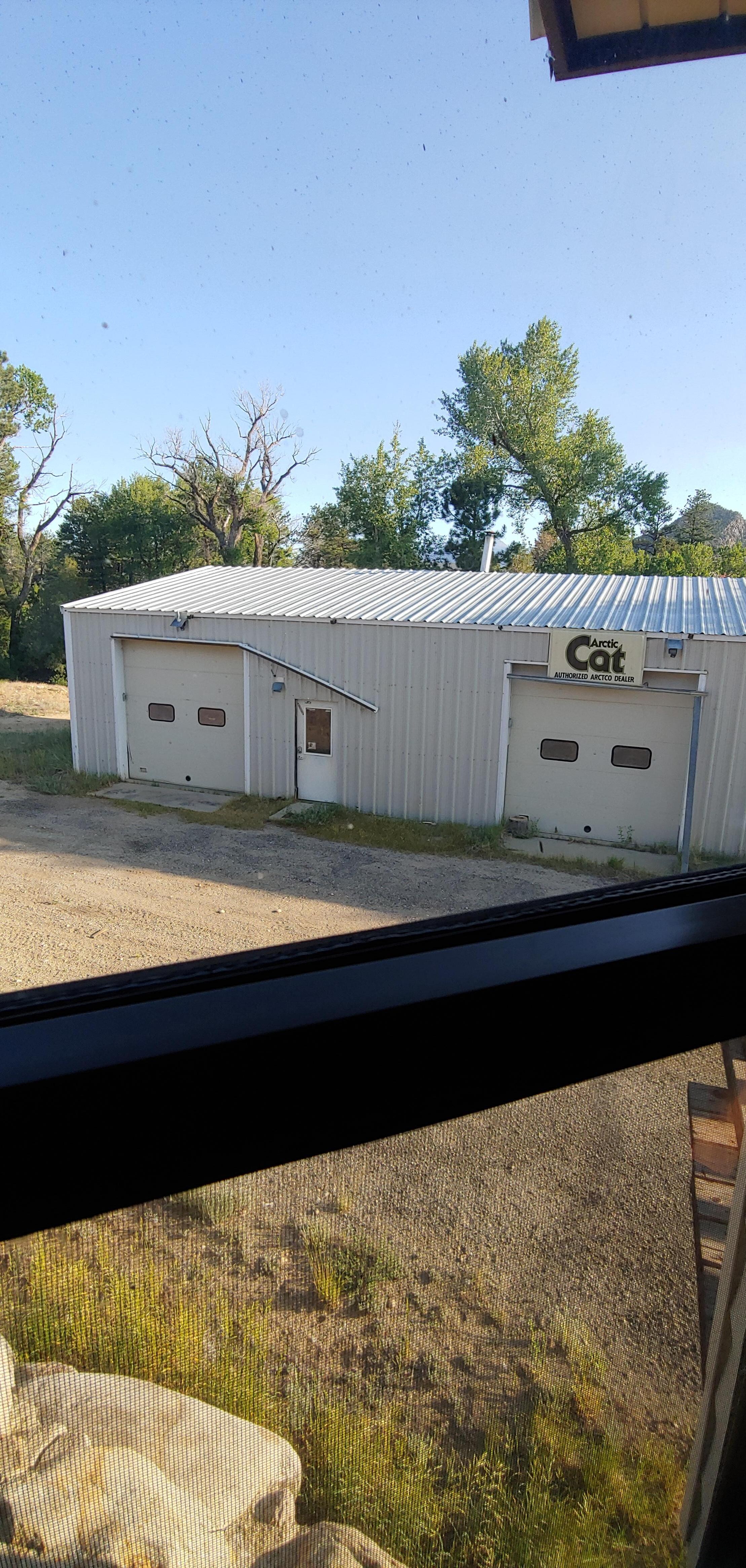View from back of cabin