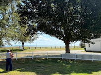 View from front foot