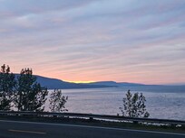 The view in front of hotel.