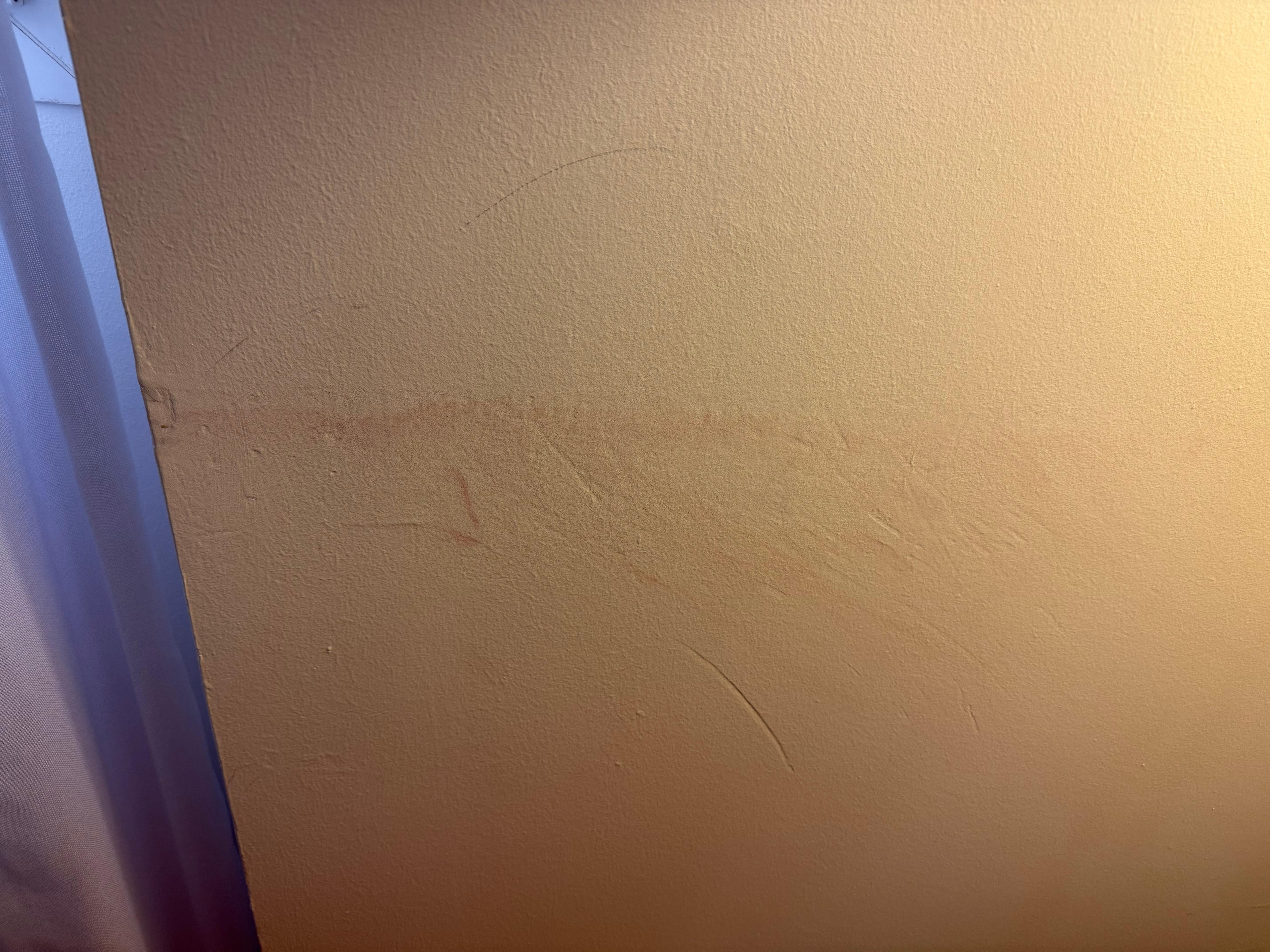 Bedroom stained wall