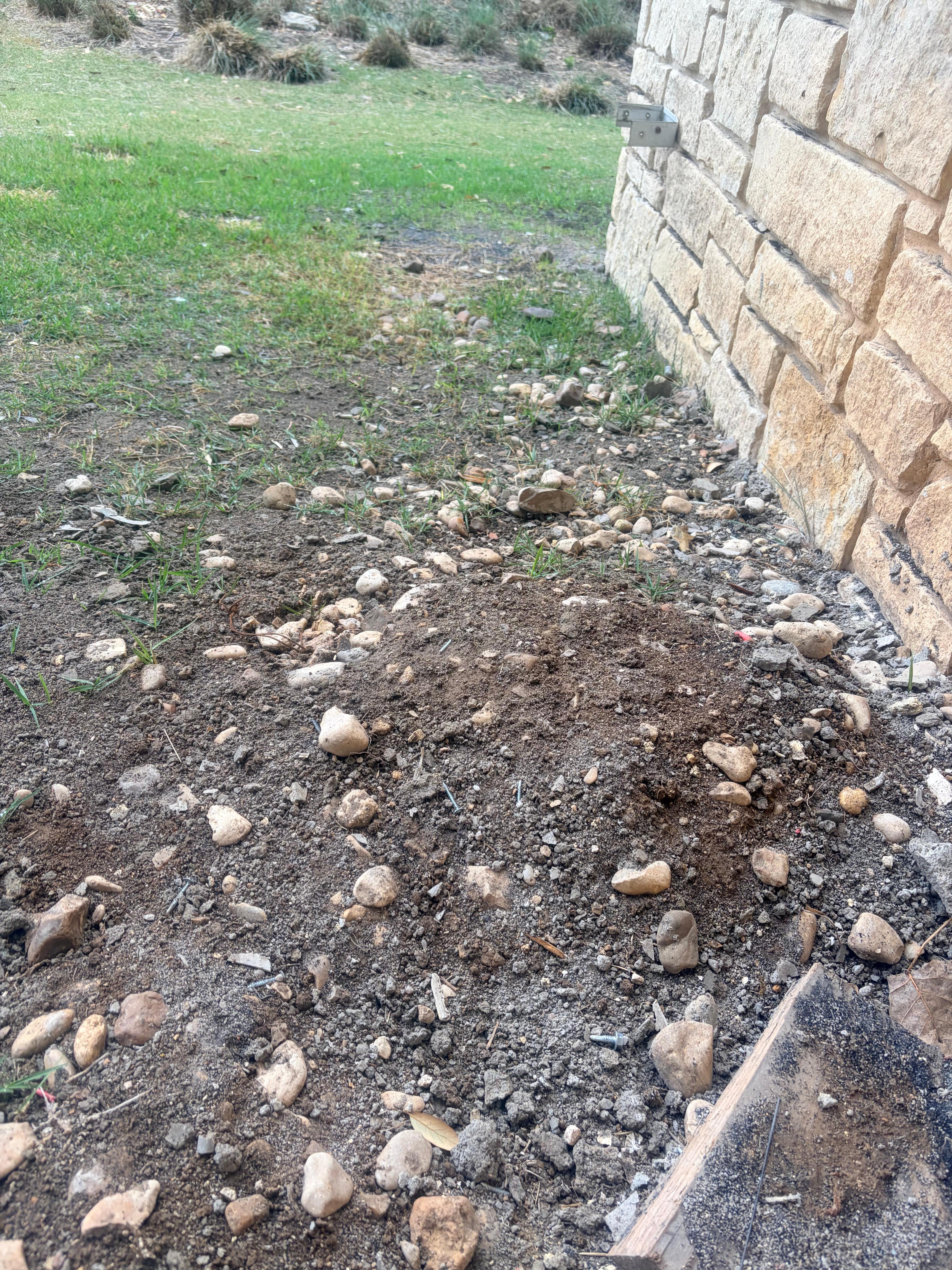 Nails and screws by the walk out of our room. 