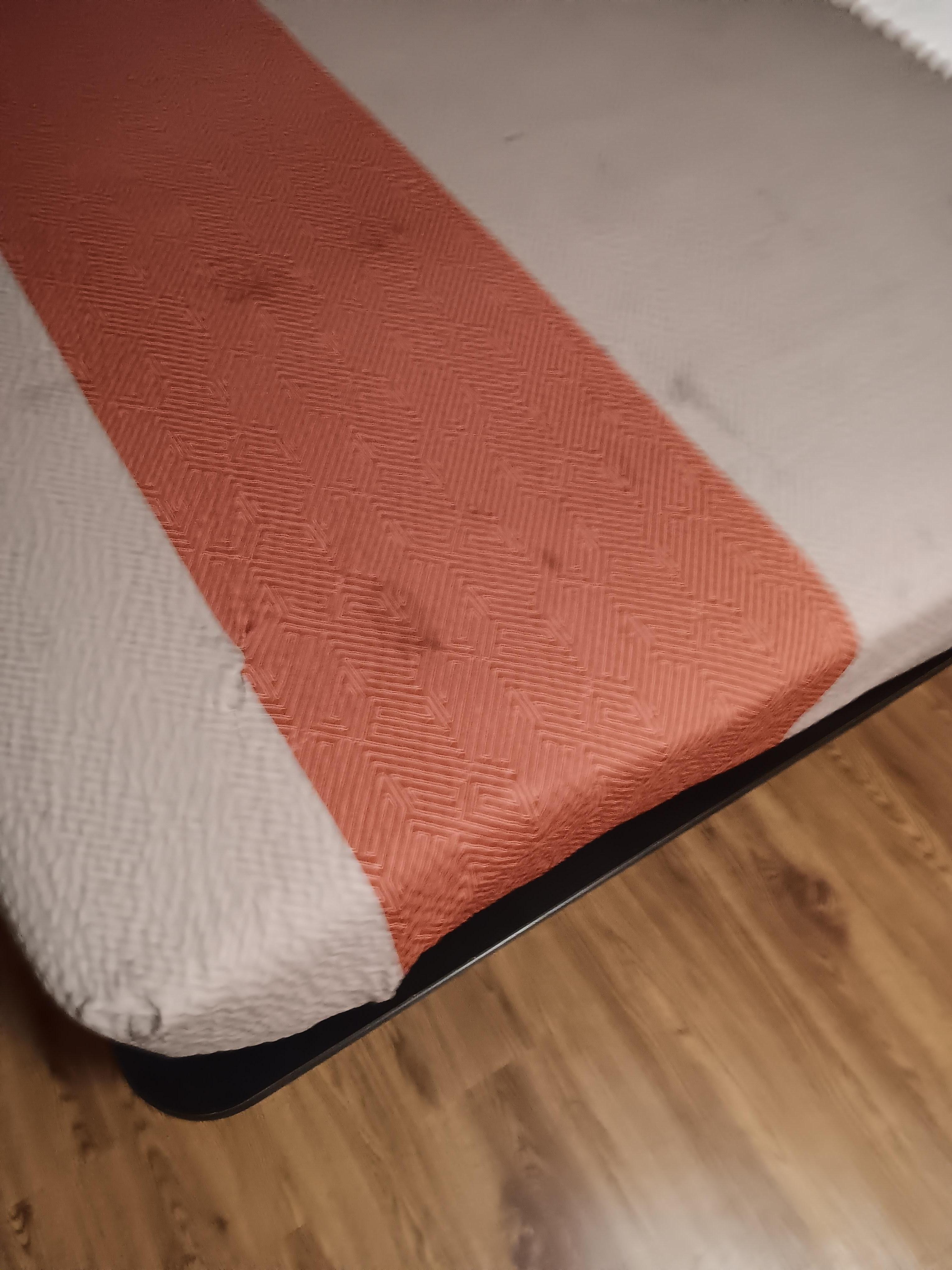 Stains on bedspreads. 