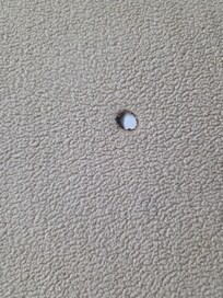 Cigarette burn on blanket