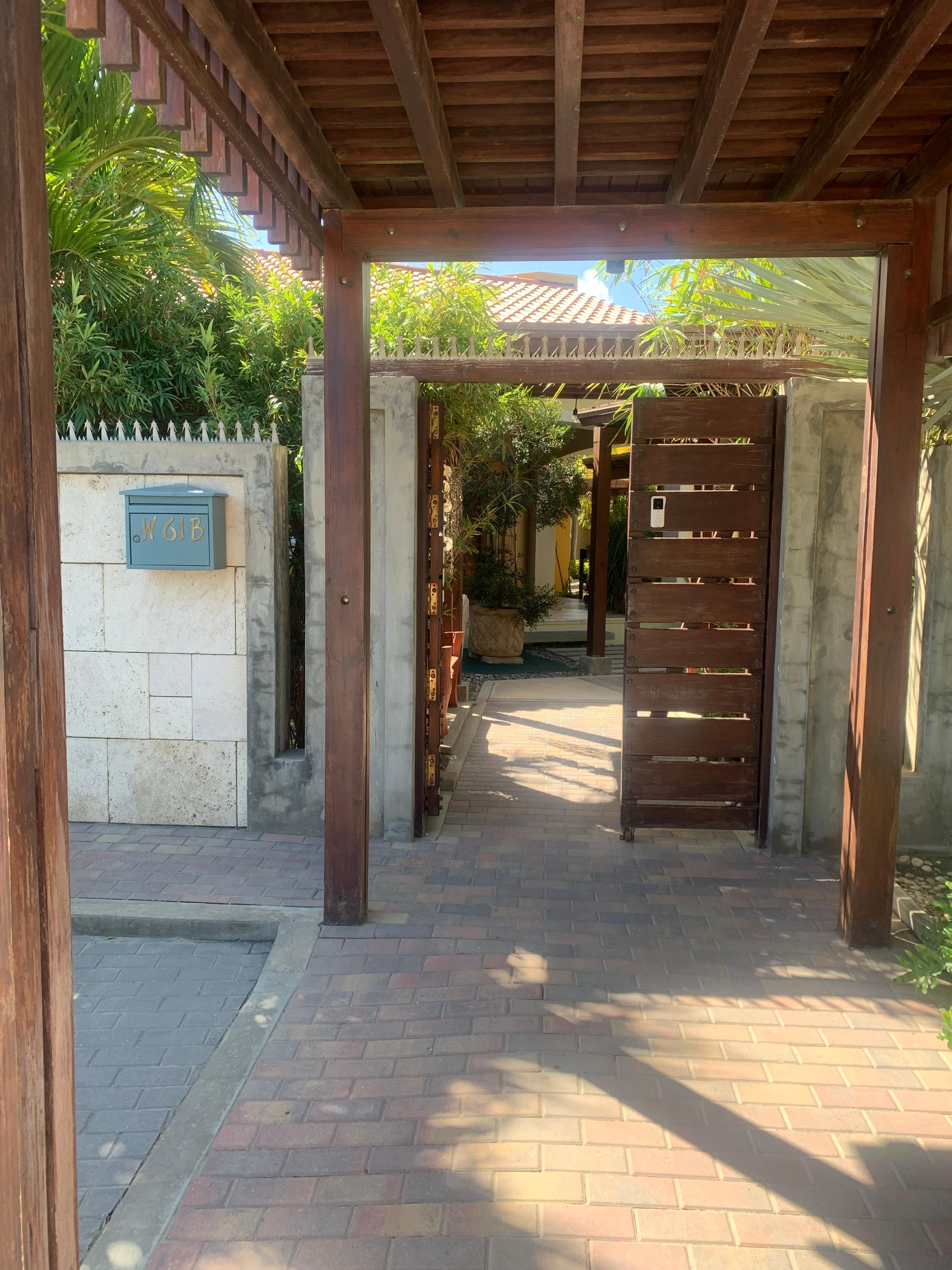 Gated/locked entrance - each guest is provided a key