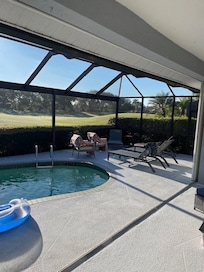 Watched NFL games by the pool